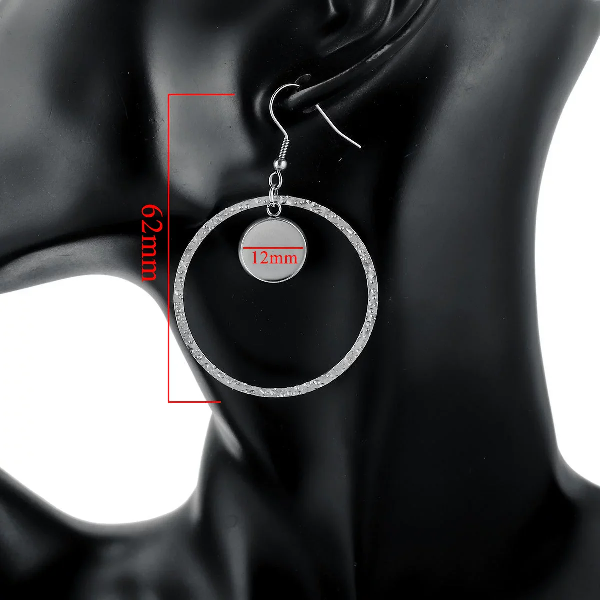 Stainless Steel Geometric Asymmetrical Diy Large Earrings Accessories With Electroplating - Image 15