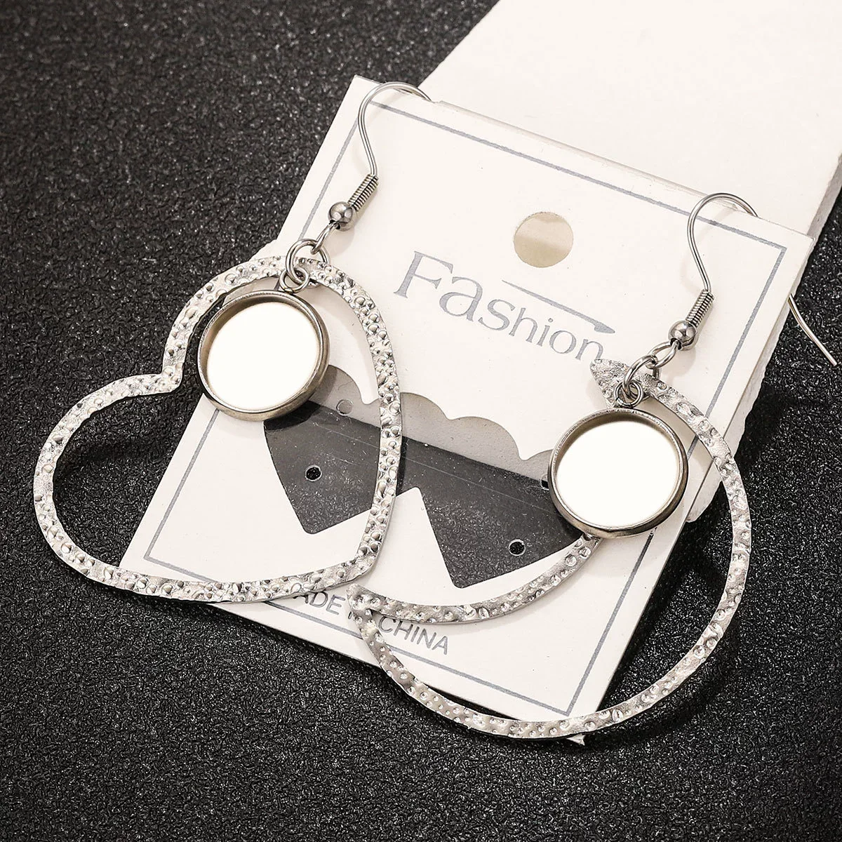 Stainless Steel Geometric Asymmetrical Diy Large Earrings Accessories With Electroplating - Image 4