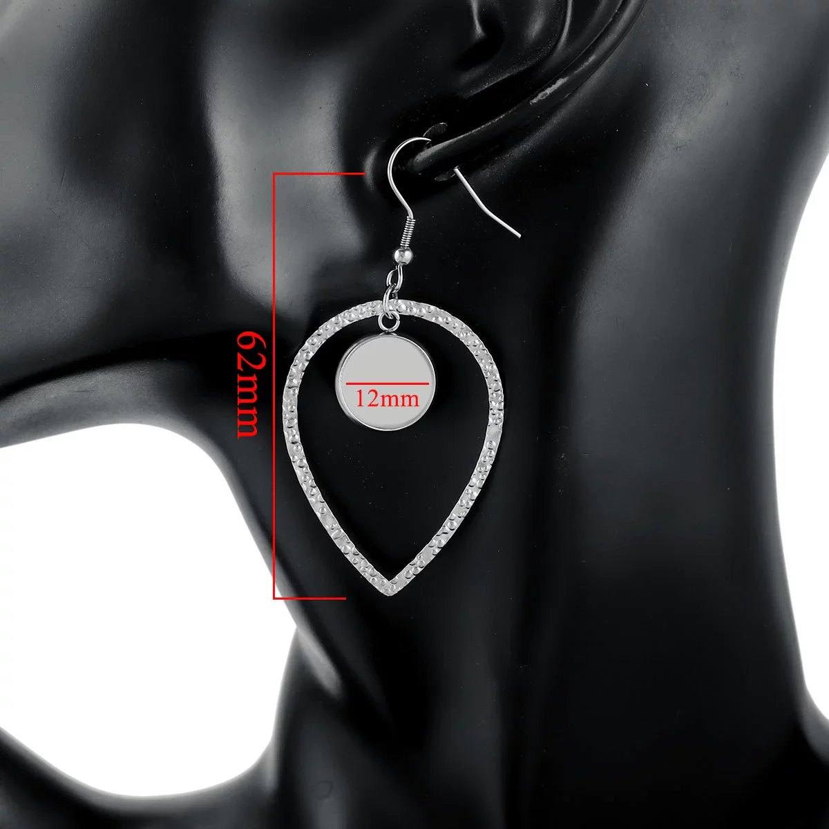 Stainless Steel Geometric Asymmetrical Diy Large Earrings Accessories With Electroplating - Image 9