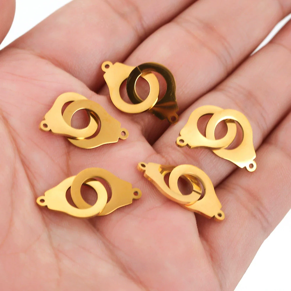 Stainless Steel Geometric Baking Paint Round Sliding Ring Buckle Diy Jewelry Accessories Pendant Bracelet Necklace - Image 3