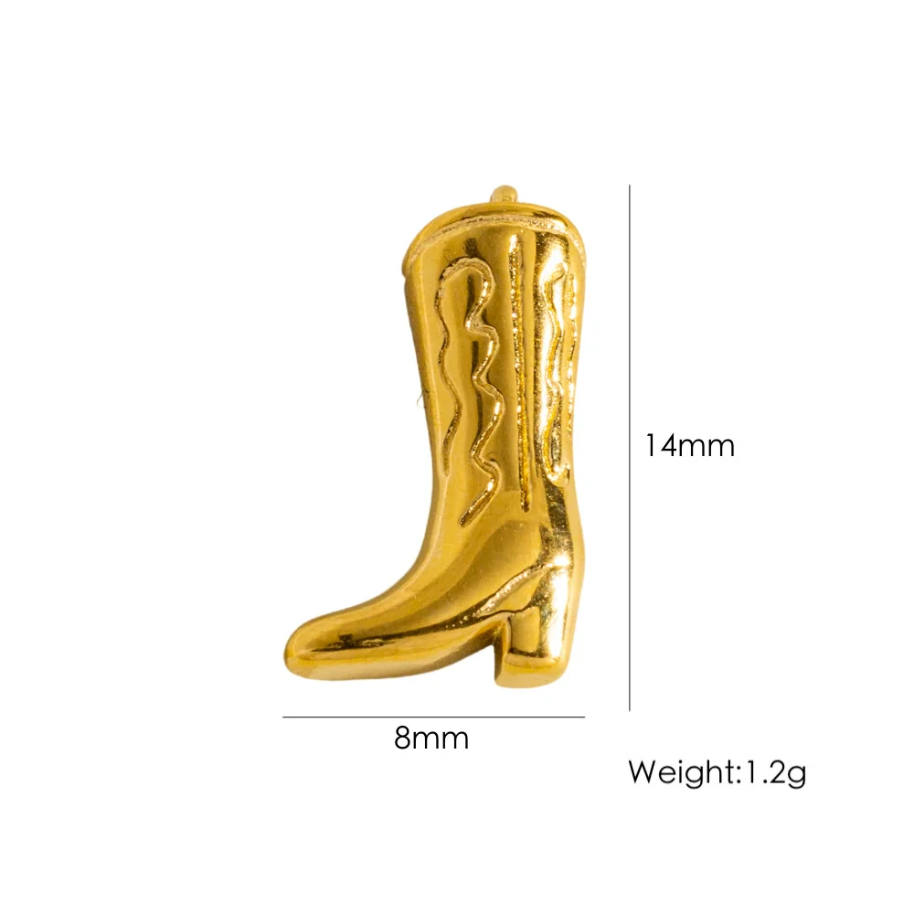 Stainless Steel Geometric Boots Tower Love Oil Drop Shell Pendant Jewelry Accessories With Vacuum In Furnace Electroplating - Image 12