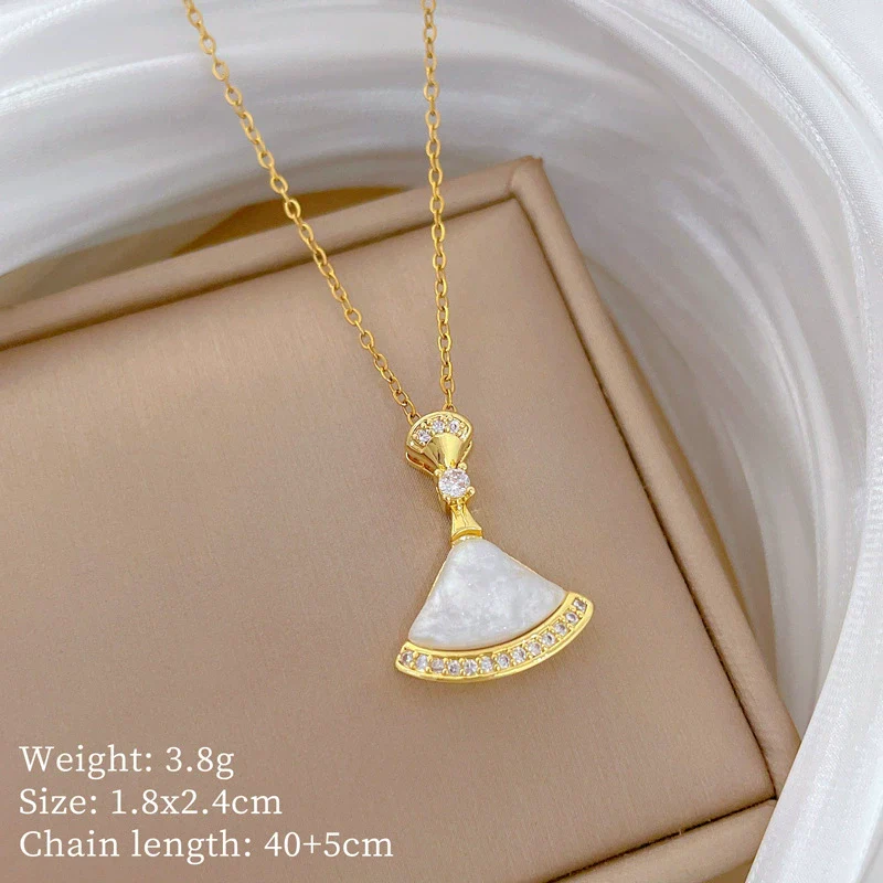 Stainless Steel Geometric Diamond Necklace For Women And Men Cartoon Minimalist Style - Image 6