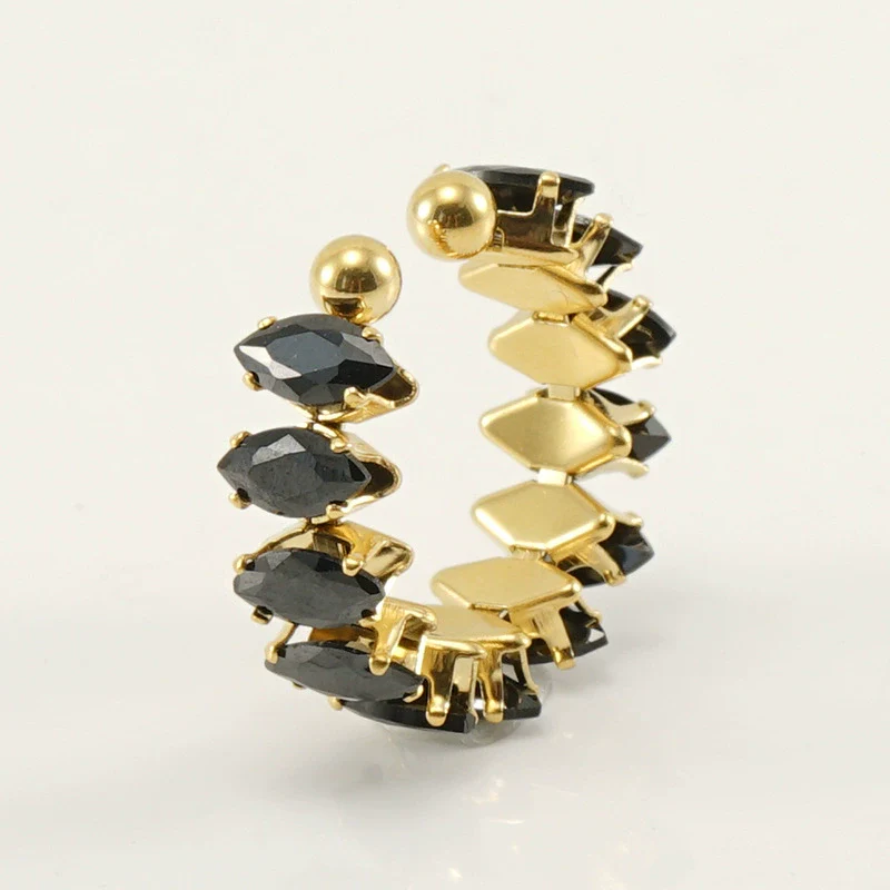 316L Stainless Steel Geometric Diamond Ring For Women Fashion Jewelry - Image 6