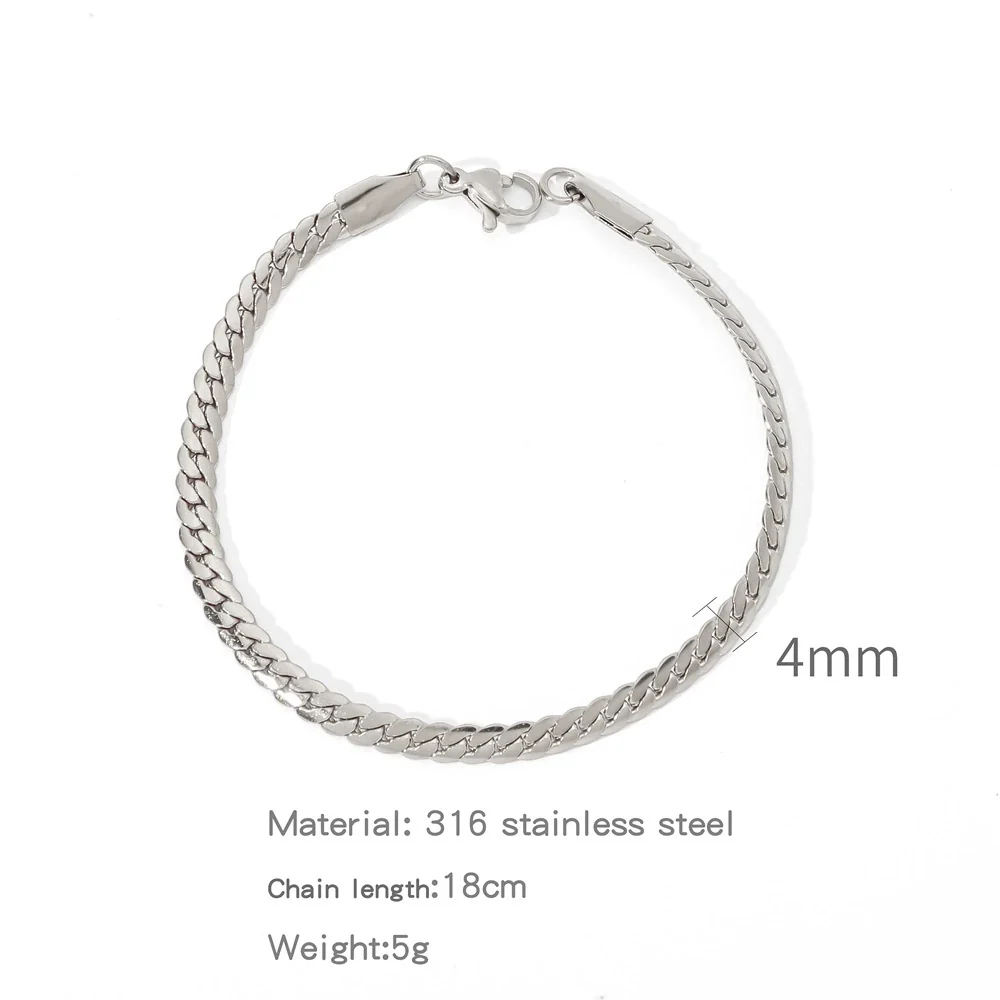 Stainless Steel Geometric Electroplated Unisex Bracelet Jewelry - Image 11