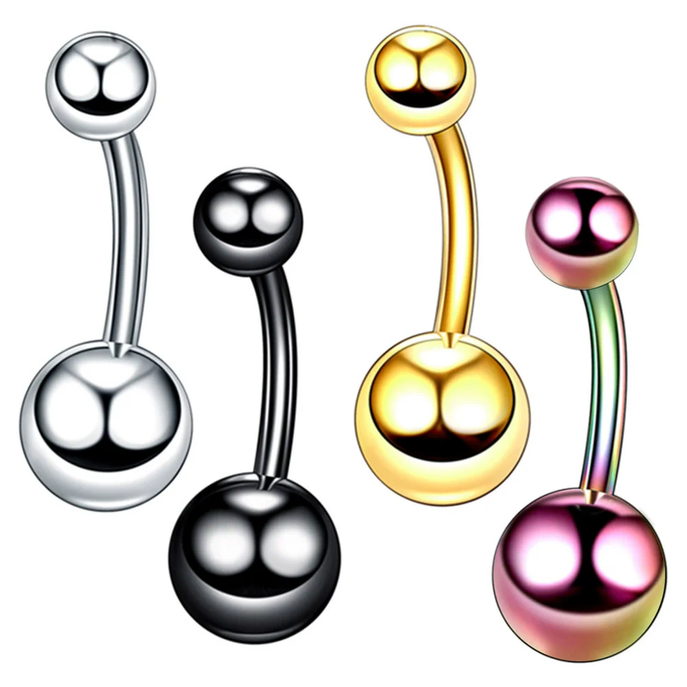 Stainless Steel Geometric Electroplating Unisex Navel Ring Body Piercing Jewelry
