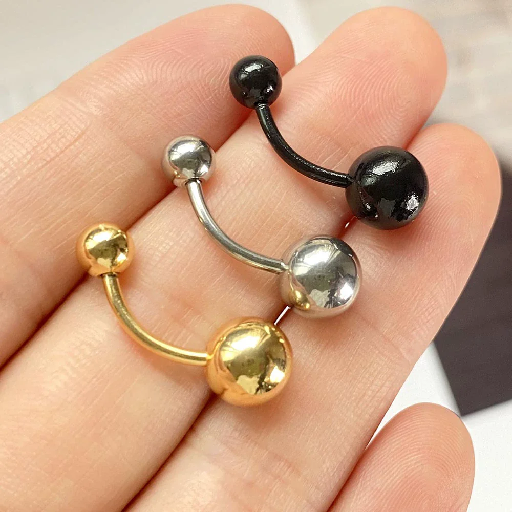 Stainless Steel Geometric Electroplating Unisex Navel Ring Body Piercing Jewelry - Image 2
