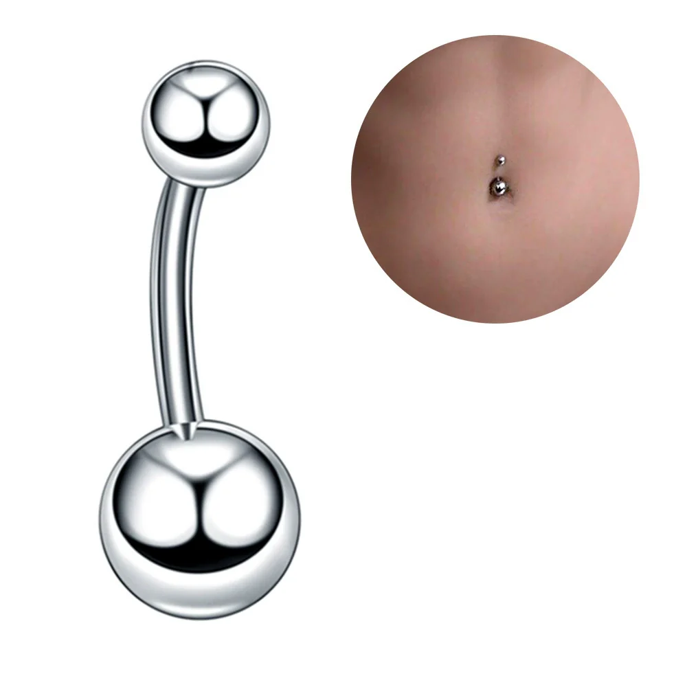 Stainless Steel Geometric Electroplating Unisex Navel Ring Body Piercing Jewelry - Image 3