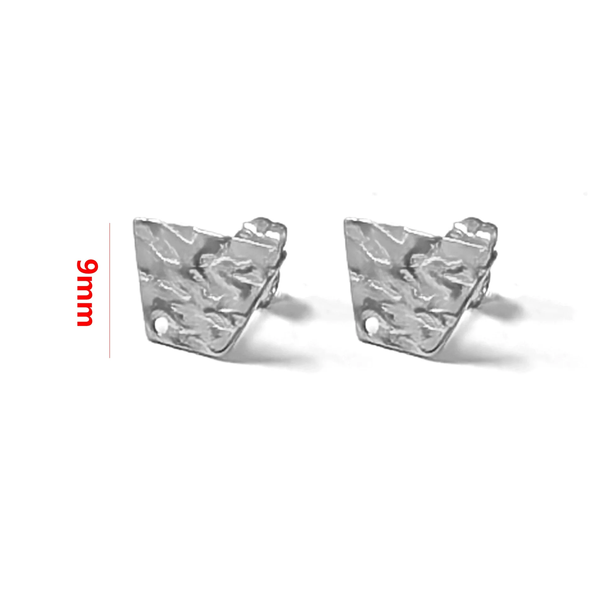 Stainless Steel Geometric Embossed Earring Piece Jewelry Accessories For Earrings Making With Electroplating And 18K Gold Plating - Image 22