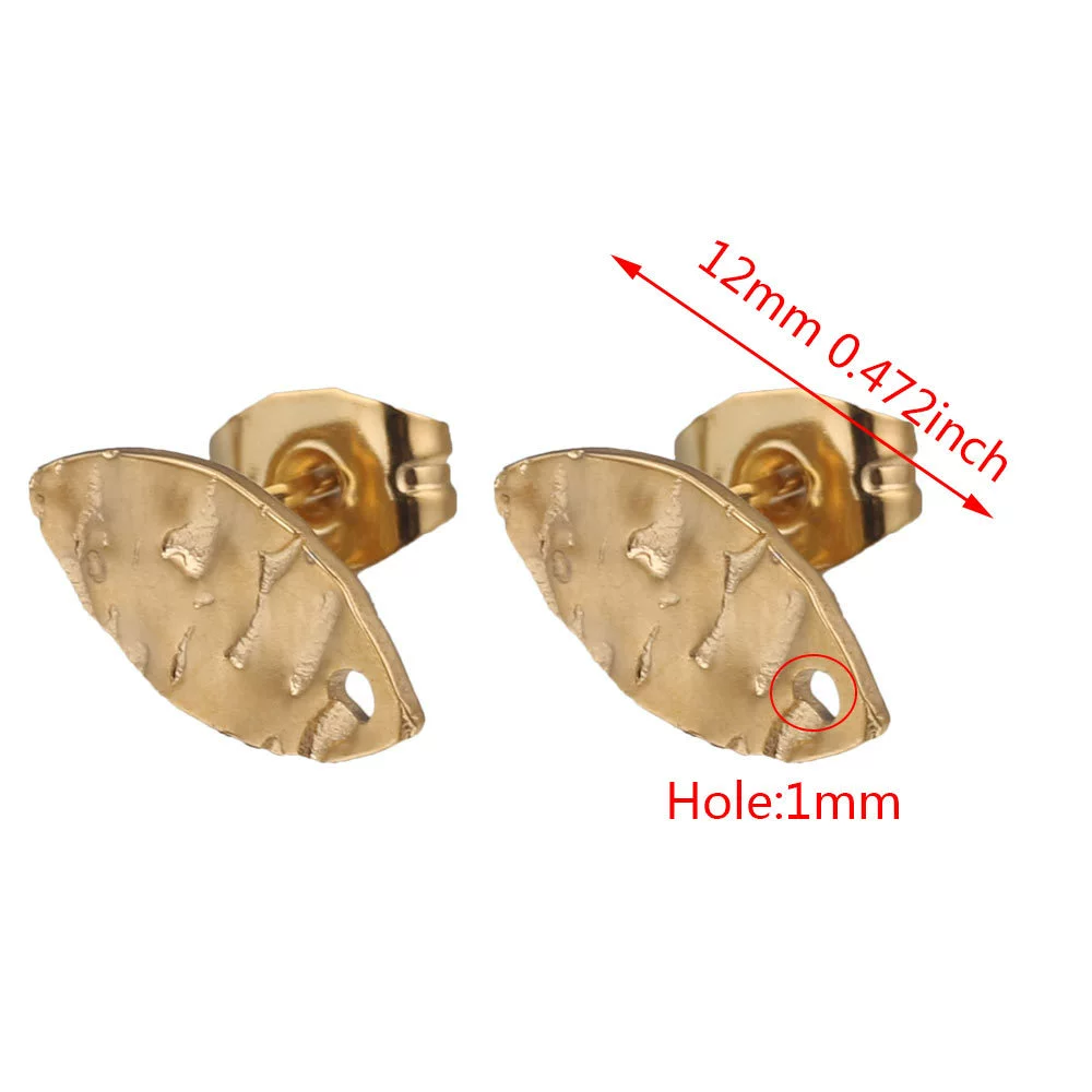 Stainless Steel Geometric Embossed Earring Piece Jewelry Accessories For Earrings Making With Electroplating And 18K Gold Plating - Image 33