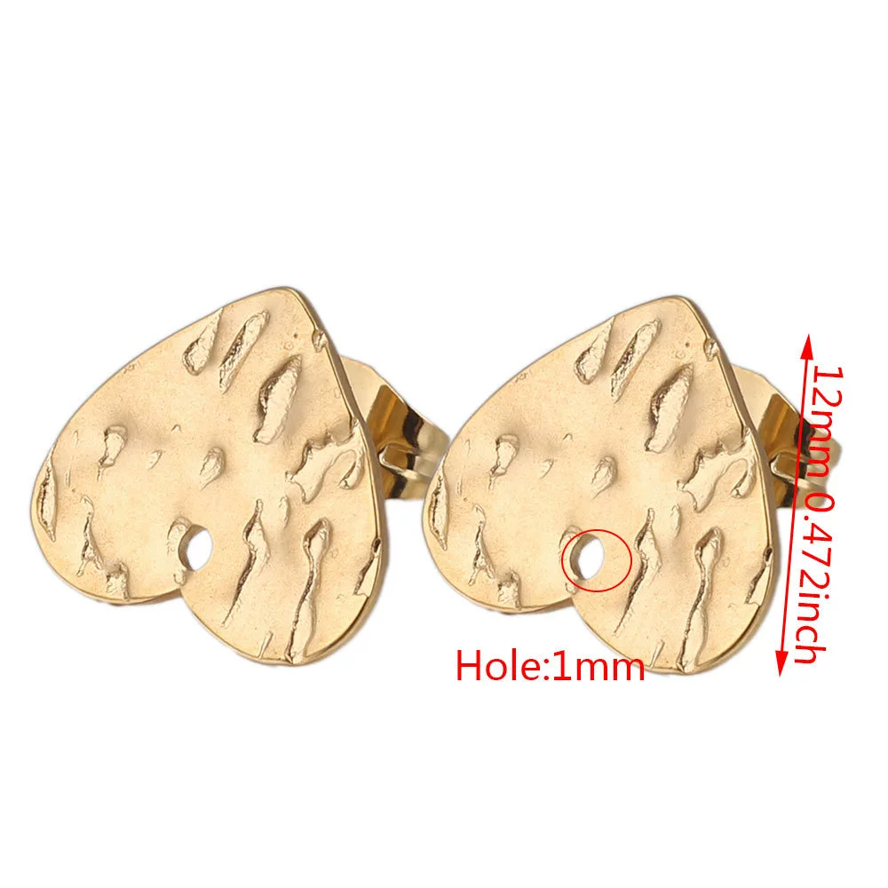 Stainless Steel Geometric Embossed Earring Piece Jewelry Accessories For Earrings Making With Electroplating And 18K Gold Plating - Image 36