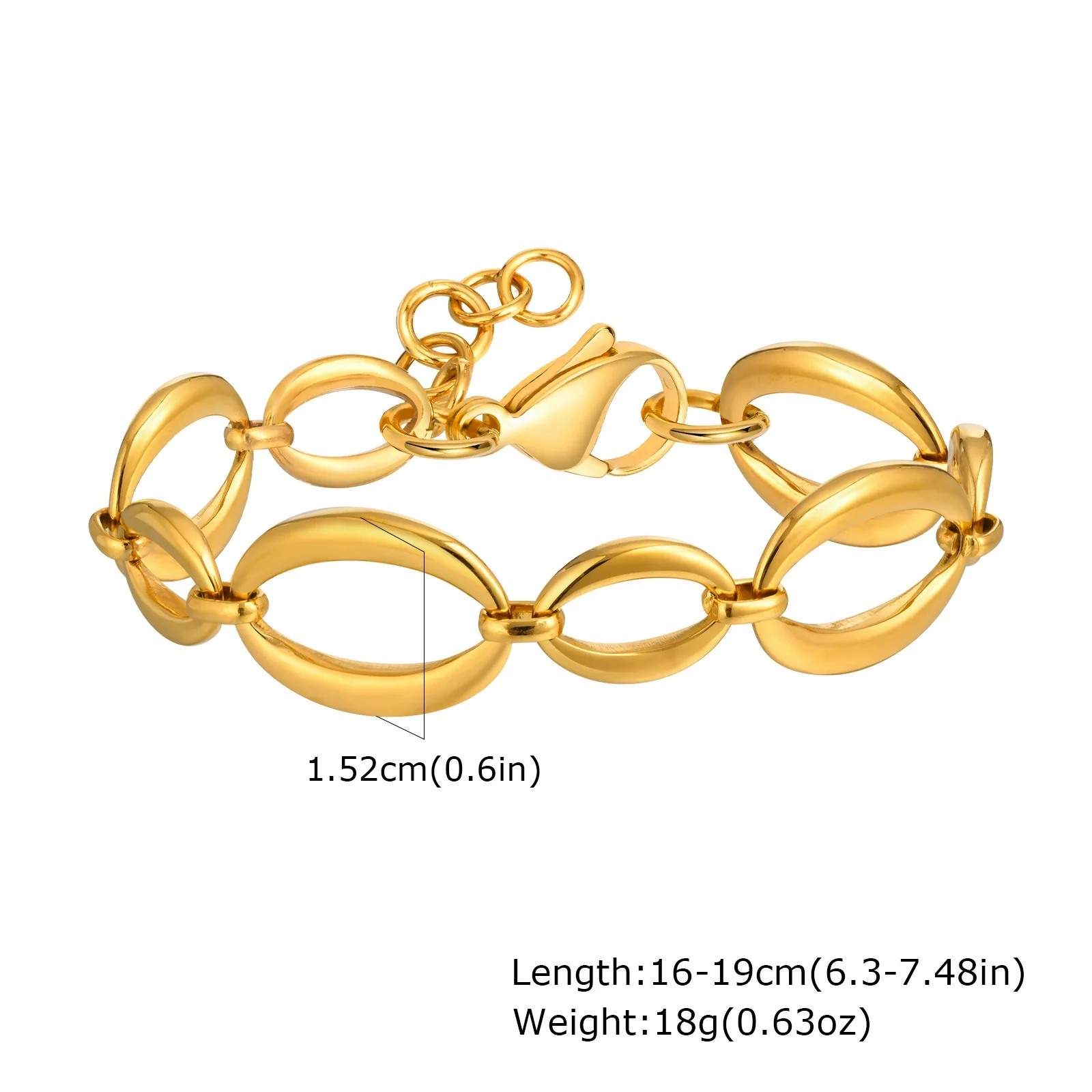 Stainless Steel Geometric Fashion Bracelet Necklace For Women - Image 7
