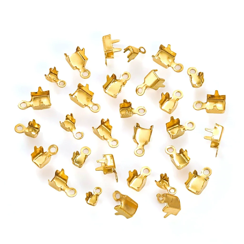 Stainless Steel Geometric Handmade Diy Necklace Ending Connection Buckle With 18K Vacuum Zircon Plated And Electroplating Treatment - Image 2