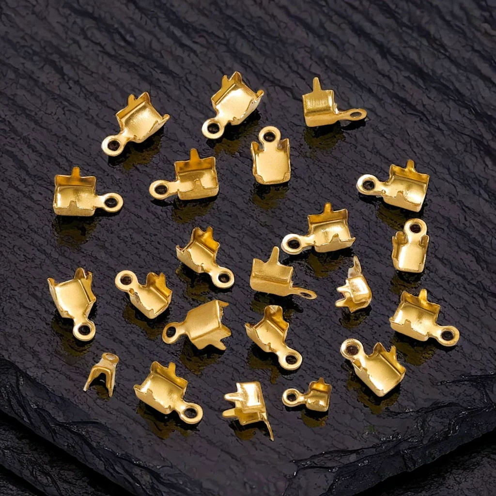 Stainless Steel Geometric Handmade Diy Necklace Ending Connection Buckle With 18K Vacuum Zircon Plated And Electroplating Treatment - Image 3