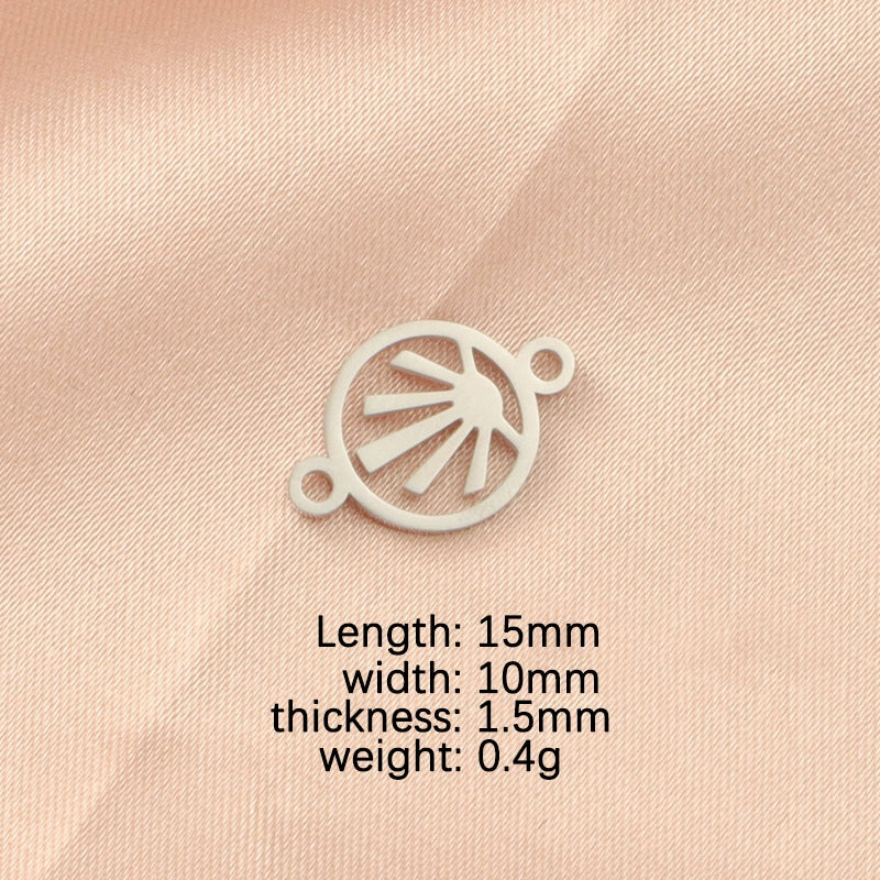 Stainless Steel Geometric Irregular Doublehole Hollow Pendant Diy Jewelry Accessories Fine Polishing - Image 6