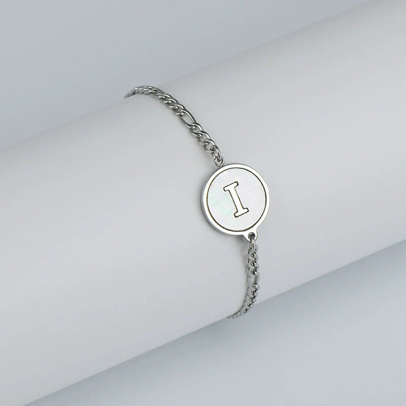 316L Stainless Steel Geometric Letter Bracelet For Women - Image 13