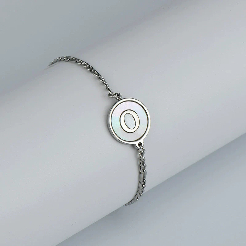 316L Stainless Steel Geometric Letter Bracelet For Women - Image 19