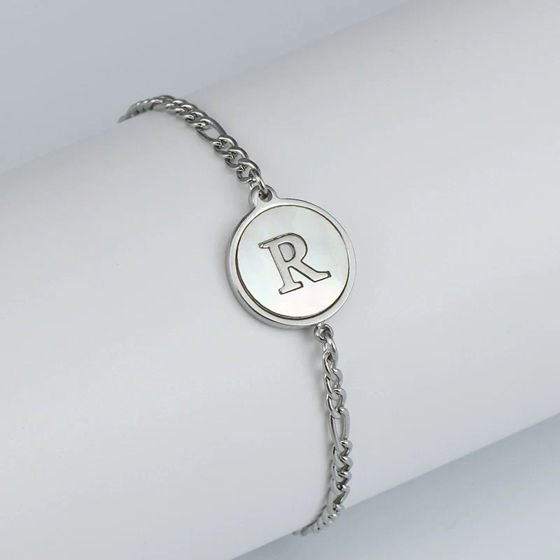 316L Stainless Steel Geometric Letter Bracelet For Women - Image 22