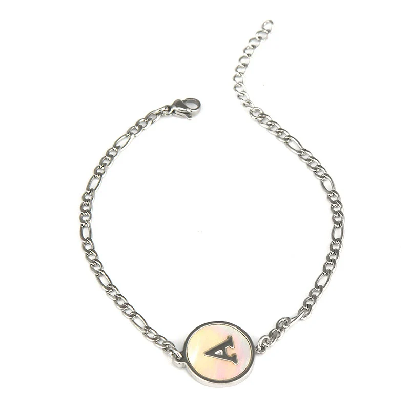 316L Stainless Steel Geometric Letter Bracelet For Women - Image 4