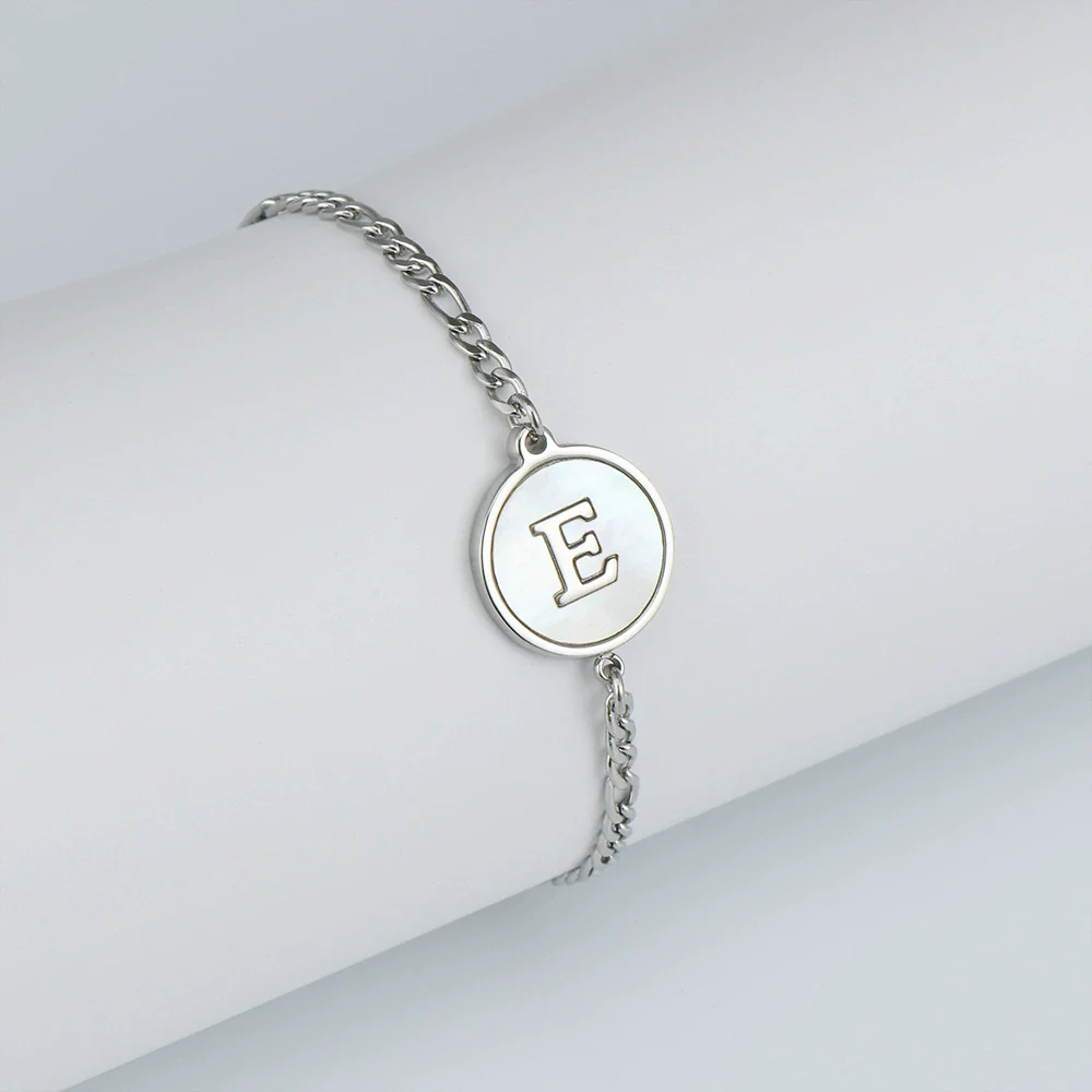 316L Stainless Steel Geometric Letter Bracelet For Women - Image 9