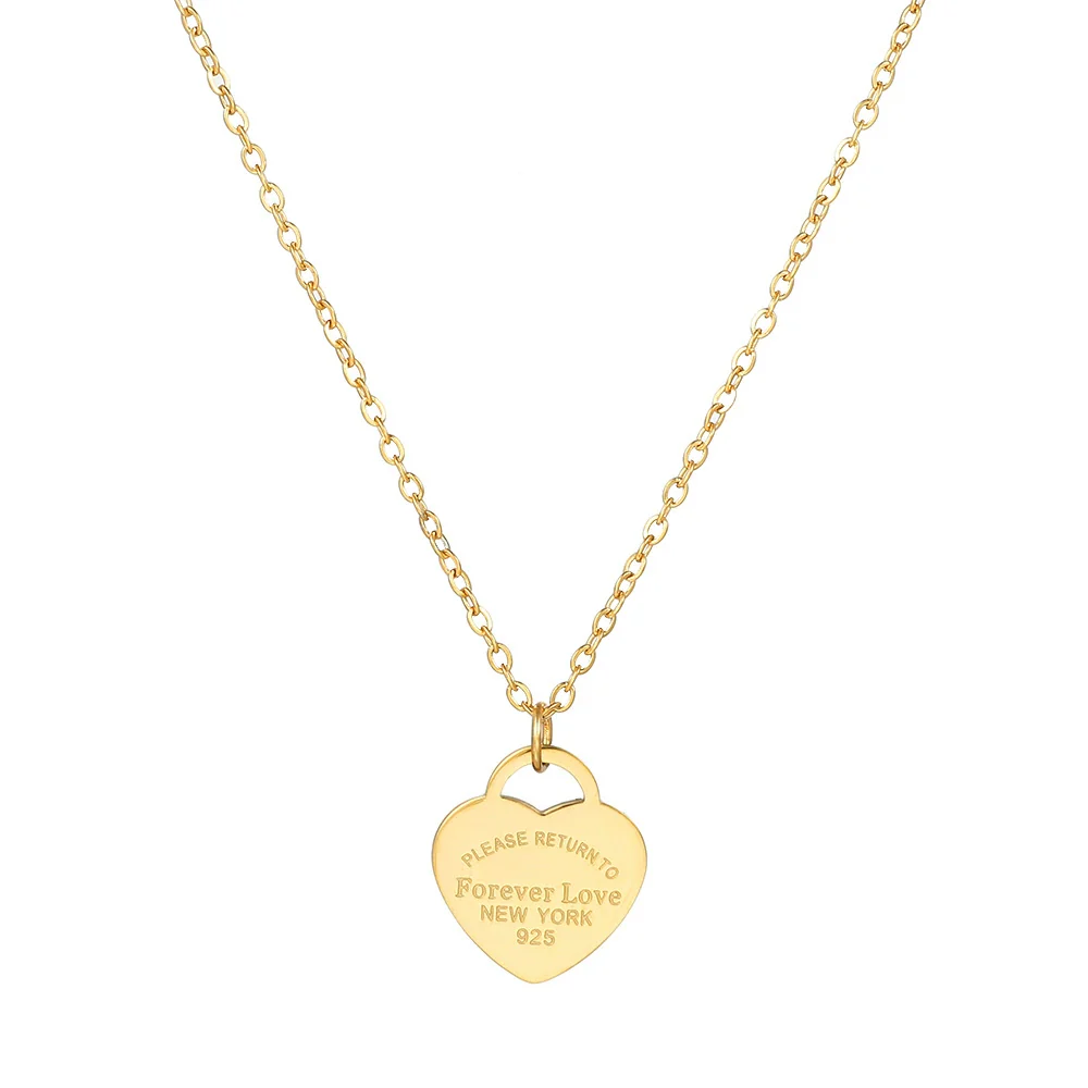 Stainless Steel Geometric Mother And Child Pendant Necklace With Snake Bone Chain Real Gold Electroplated - Image 13