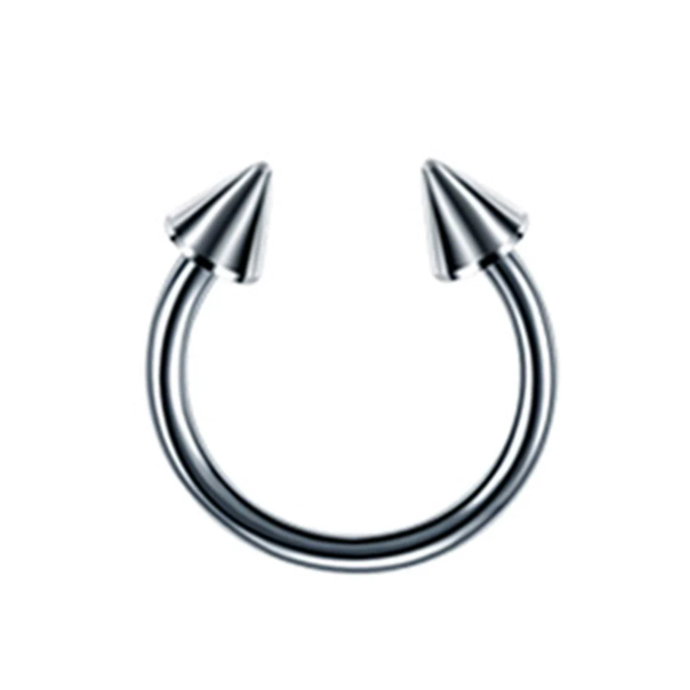 Stainless Steel Geometric Nose Ring Body Puncture Jewelry Electroplated - Image 10