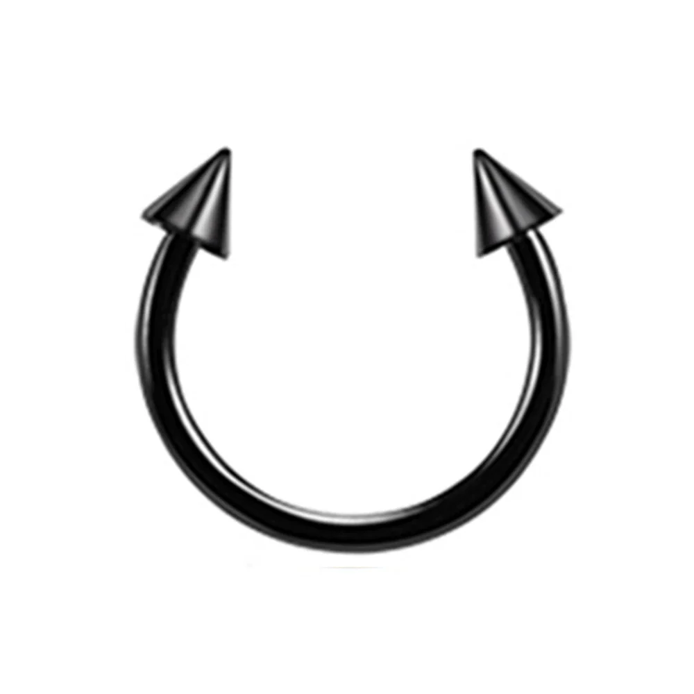 Stainless Steel Geometric Nose Ring Body Puncture Jewelry Electroplated - Image 12