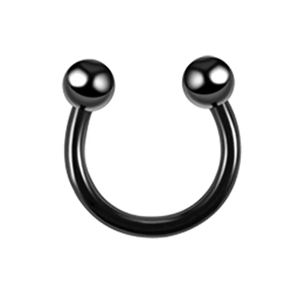 Stainless Steel Geometric Nose Ring Body Puncture Jewelry Electroplated - Image 8