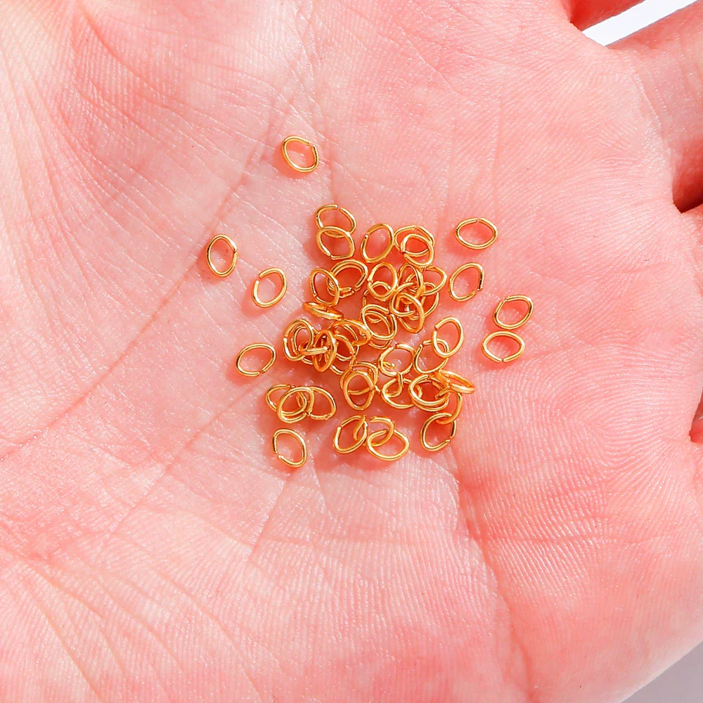 Stainless Steel Geometric Open Ring Connector Vacuum Electroplated Diy Chain Accessories - Image 3