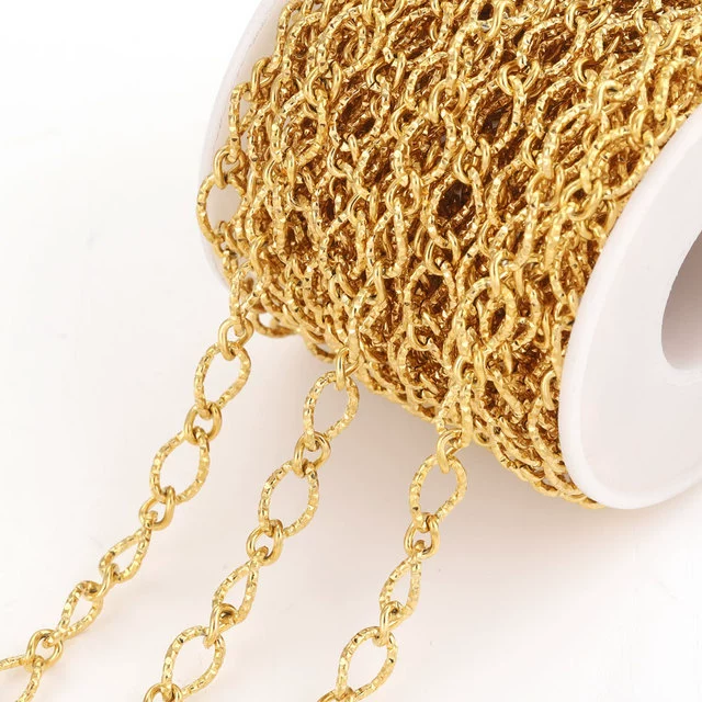 Stainless Steel Geometric Oval Knot Chain Jewelry Accessories With Totem Pattern And Electroplating For Diy Necklace Bracelet Hiphop Style - Image 8