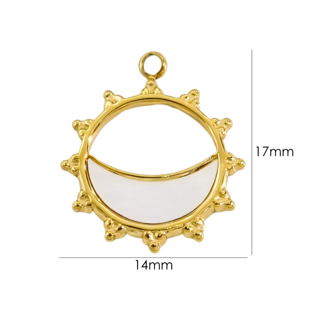 Stainless Steel Geometric Pendant Furnace Electroplated 14K Gold Fine Polished Colorpreserving Diy Accessories - Image 8