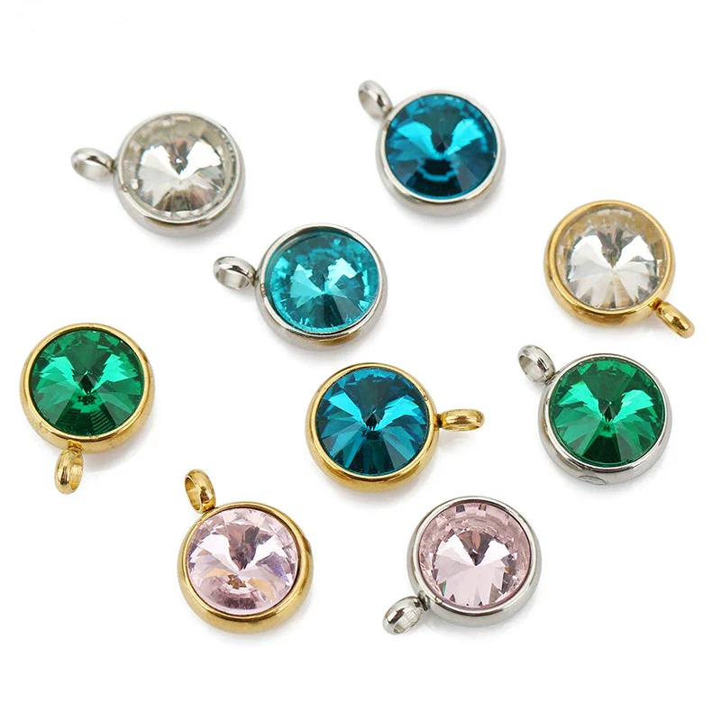 Stainless Steel Geometric Pendant Necklace With Welding And Electroplating Smooth Pattern
