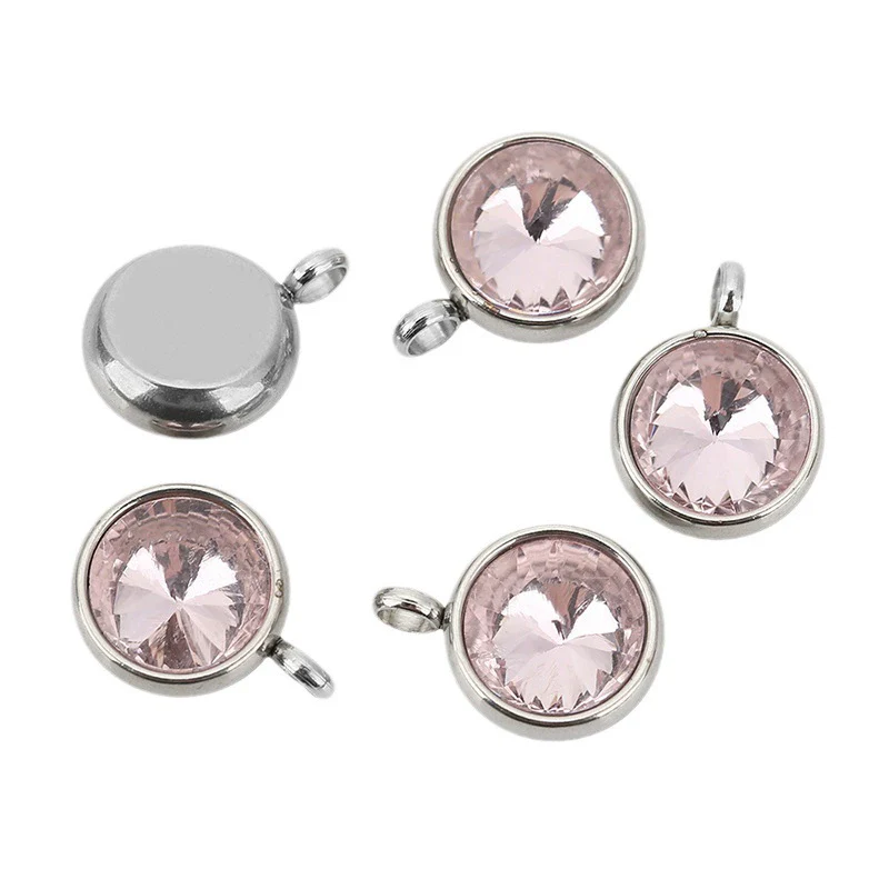 Stainless Steel Geometric Pendant Necklace With Welding And Electroplating Smooth Pattern - Image 4