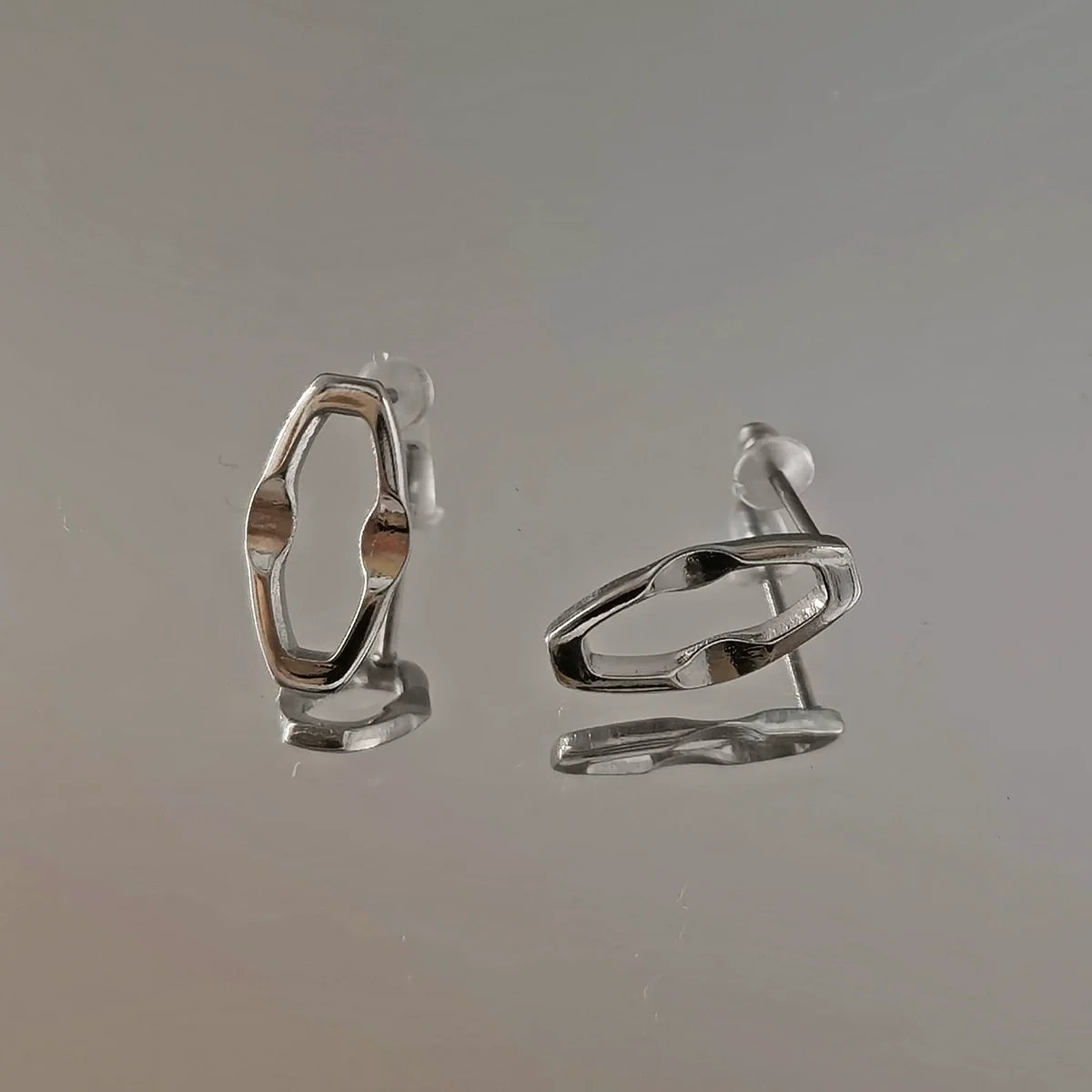 Stainless Steel Geometric Prismatic Unisex Earrings With Cool And Personalized Style And Polish Technology - Image 5