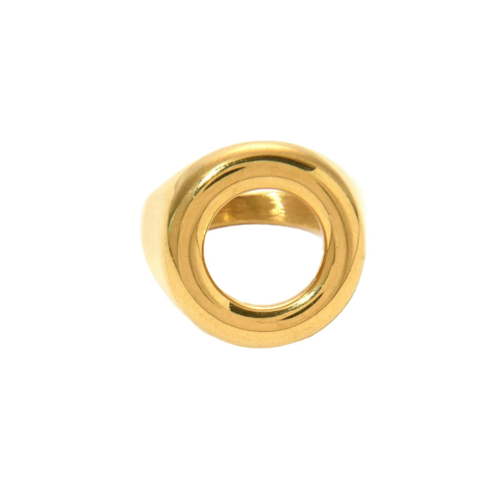 Stainless Steel Geometric Ring Literary Retro Style Electroplated - Image 5