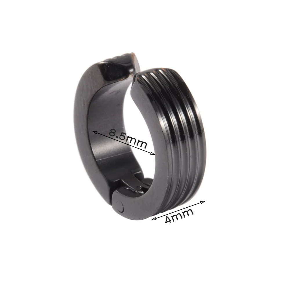 Stainless Steel Geometric Round Frosted Electroplated Unisex Earrings - Image 8