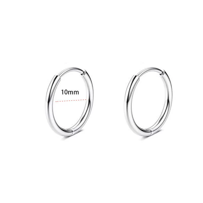 Stainless Steel Geometric Style Earrings Set With Diamonds - Image 23