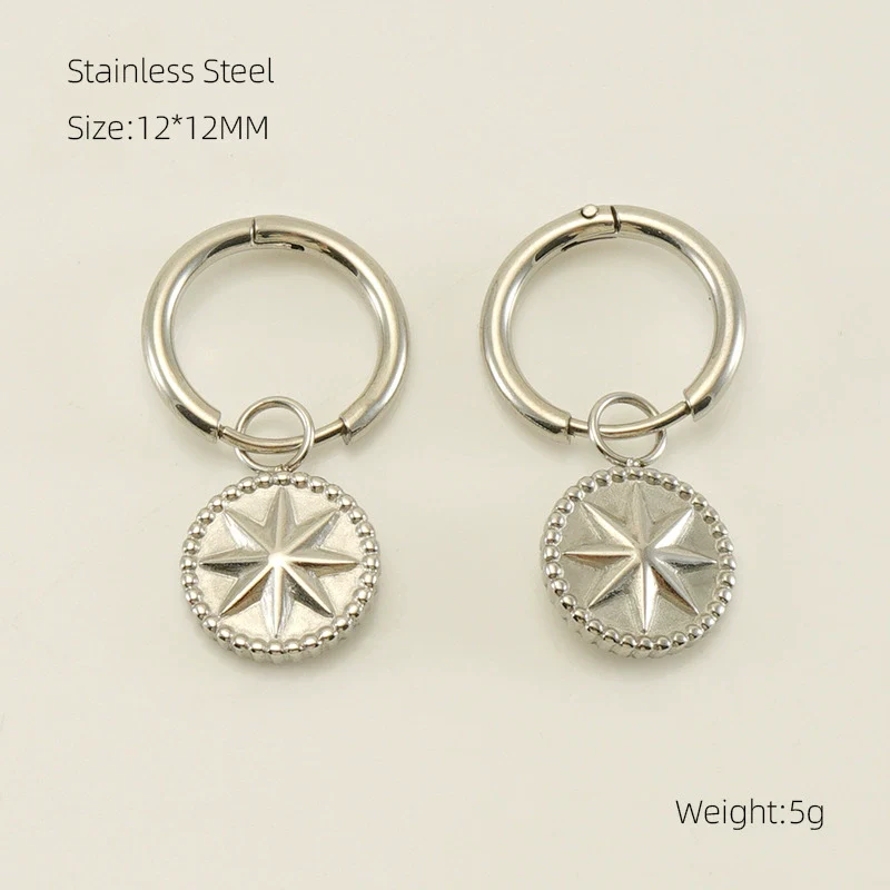 316L Stainless Steel Geometric Sunflower Earrings Electroplated For Women - Image 7