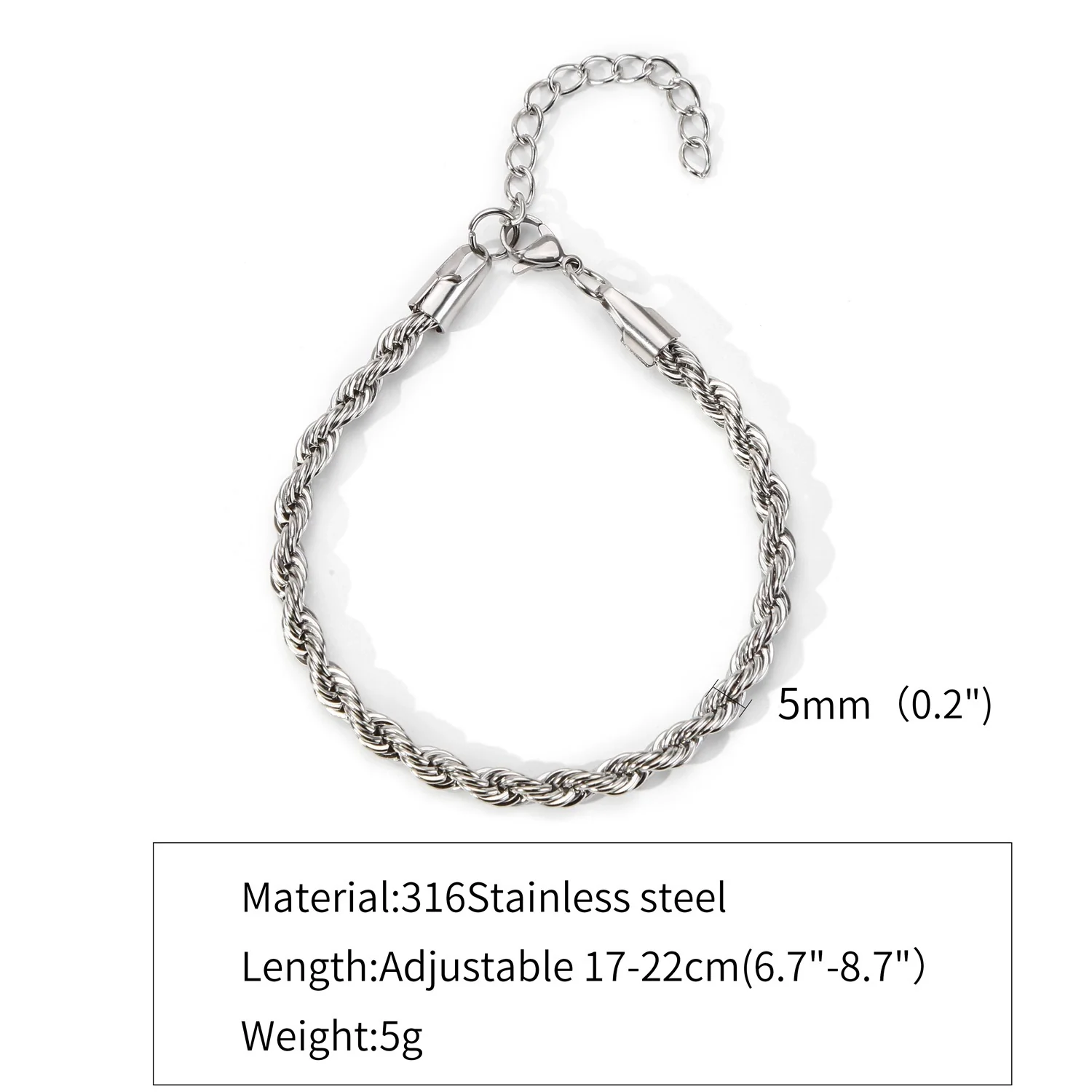 Stainless Steel Geometric Twist Chain Necklace And Bracelet Electroplated - Image 13