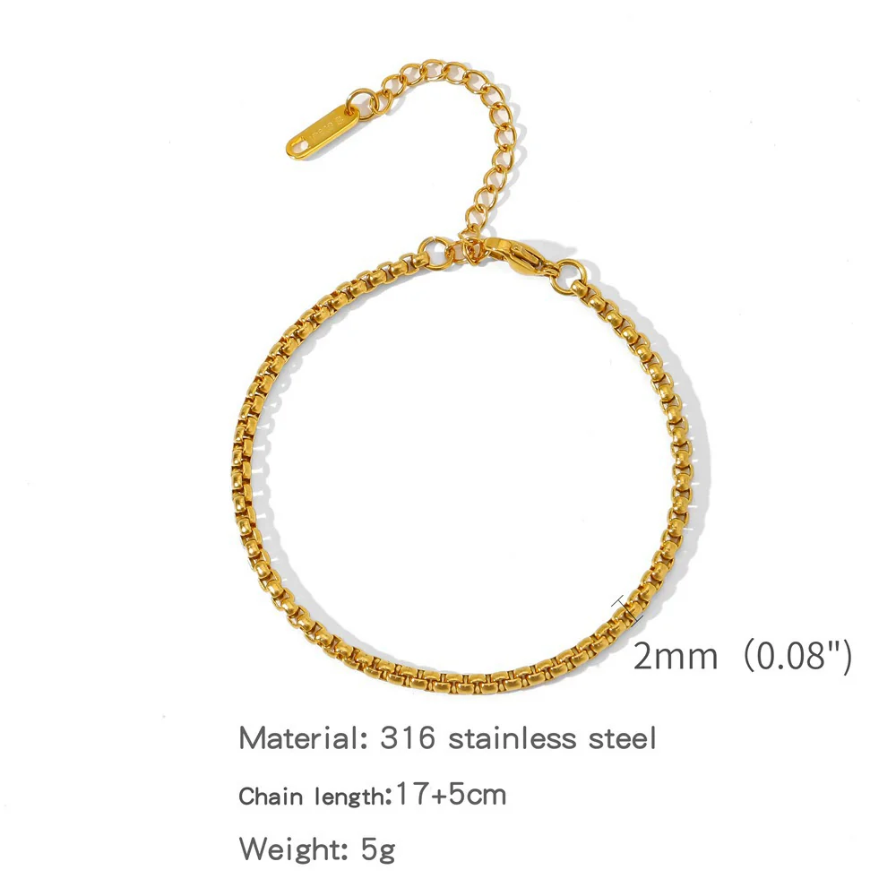 Stainless Steel Geometric Unisex Bracelet Electroplated - Image 14