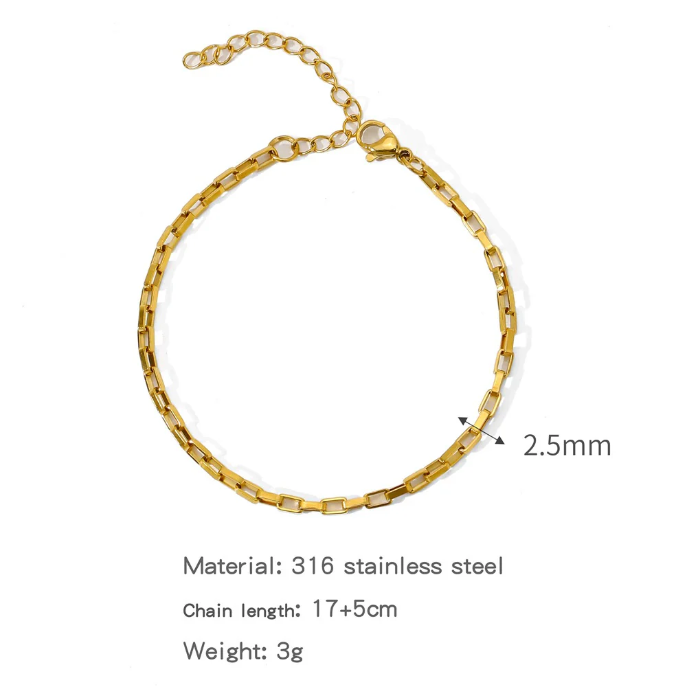 Stainless Steel Geometric Unisex Bracelet Electroplated - Image 37