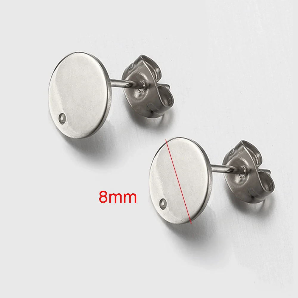 Stainless Steel Geometric Water Drop And Round Earrings Handmade With Electroplating - Image 10