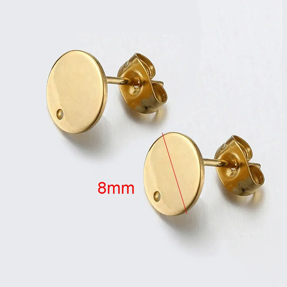 Stainless Steel Geometric Water Drop And Round Earrings Handmade With Electroplating - Image 11