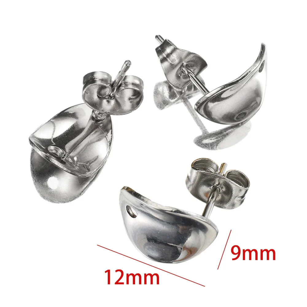 Stainless Steel Geometric Water Drop And Round Earrings Handmade With Electroplating - Image 18