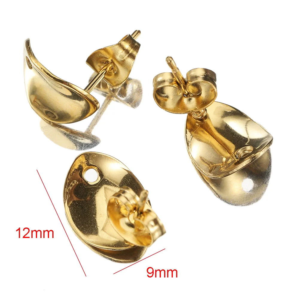 Stainless Steel Geometric Water Drop And Round Earrings Handmade With Electroplating - Image 19