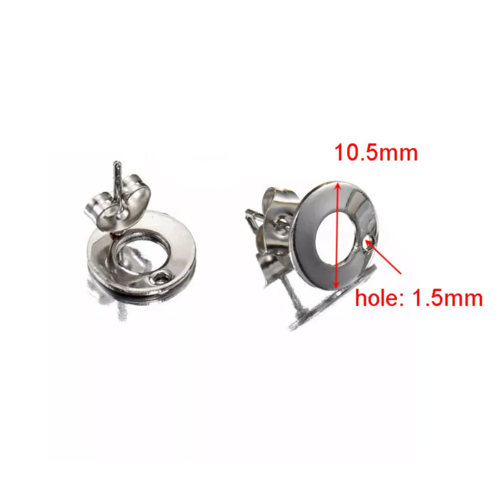 Stainless Steel Geometric Water Drop And Round Earrings Handmade With Electroplating - Image 20