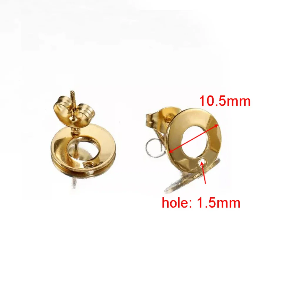 Stainless Steel Geometric Water Drop And Round Earrings Handmade With Electroplating - Image 21