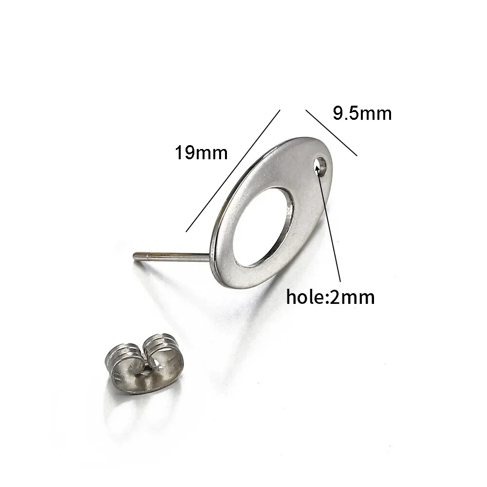 Stainless Steel Geometric Water Drop And Round Earrings Handmade With Electroplating - Image 22