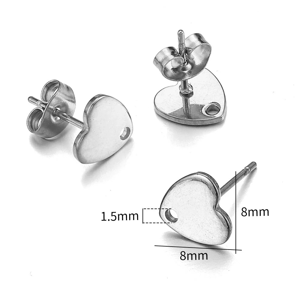 Stainless Steel Geometric Water Drop And Round Earrings Handmade With Electroplating - Image 8