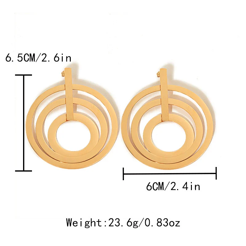 Stainless Steel Geometric Wind Chimes Tassel Earrings For Women With Electroplating Treatment - Image 7