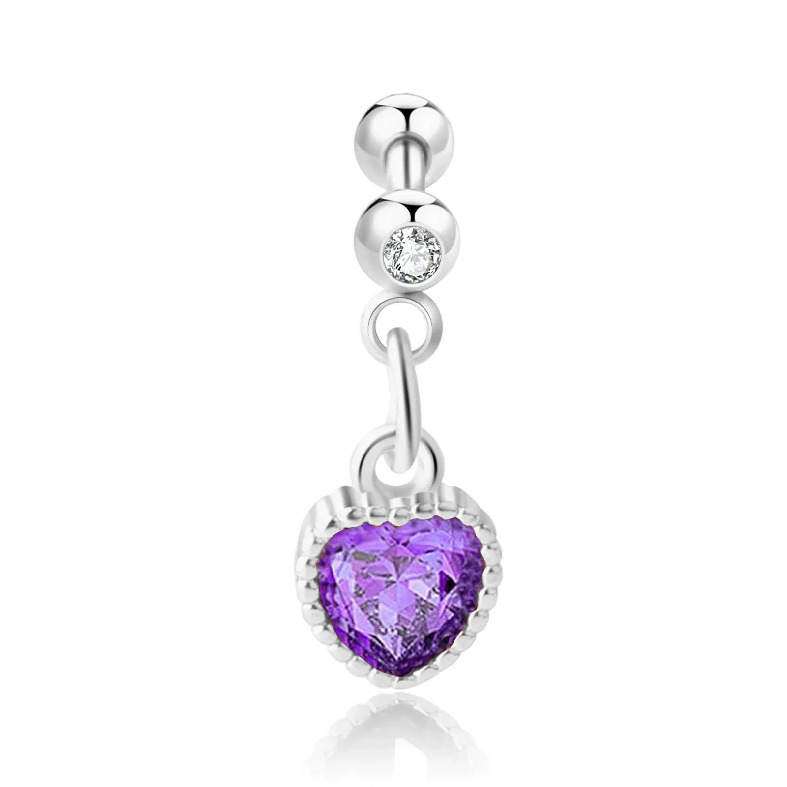 Stainless Steel Geometric Zircon Pendant Electroplating Fashion Earrings - Image 10